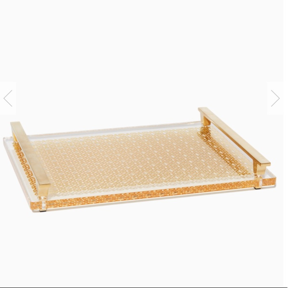 Kendra Scott Filigree Acrylic Tray In Rose Gold